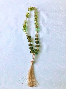 Cuentas de vidrio verde 23 pulgadas - Imagen 1 de 4