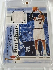2001 Fleer Maximum Allen Iverson #PATCH Game Worn Jersey - Ready to Grade - Picture 1 of 3