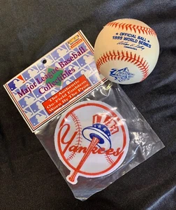 Rawlings 1999 World Series Official Game Ball And Official Yankees Sleeve Patch - Picture 1 of 2