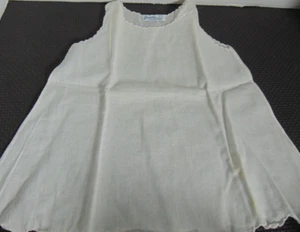 Vintage White Linen "Pemae" 5 months Handmade Infant's Dress/Slip - Picture 1 of 3