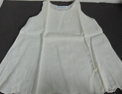 Vintage White Linen "Pemae" 5 months Handmade Infant's Dress/Slip - Image 1 of 3