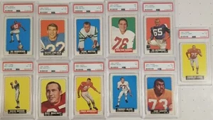 1964 Topps Football PSA Graded Cards Bulk Lot - Picture 1 of 12