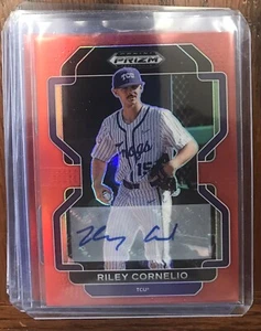 2022 Prizm Draft Picks Baseball Base Auto Red #PDP201 Riley Cornelio /50 - Picture 1 of 2