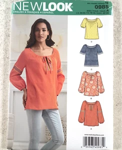 New Look 0985 Sewing Pattern Shirts XS-XL - Picture 1 of 3