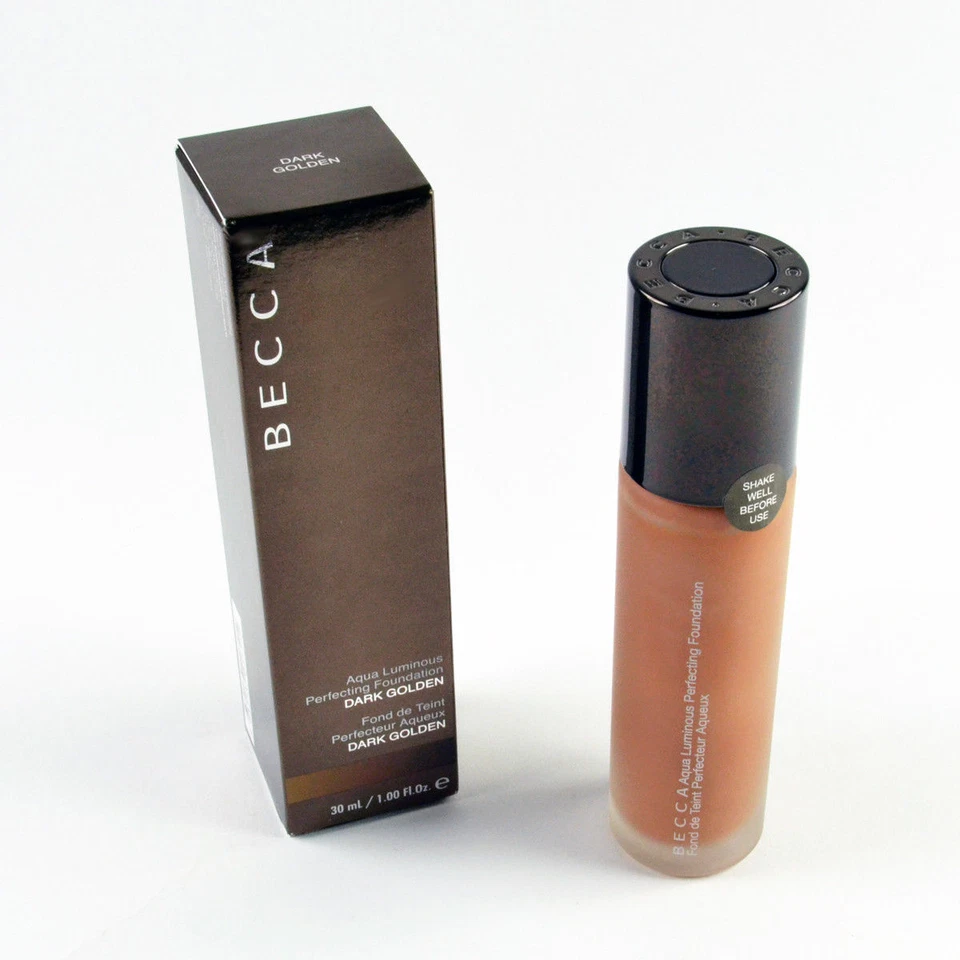Becca Aqua Luminous Perfecting Foundation DARK GOLDEN 30ml New in Box  - Image 1 of 1