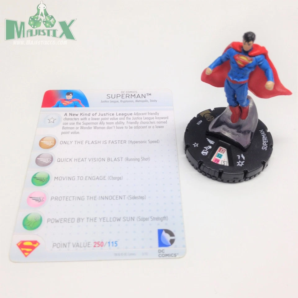 Heroclix Justice League: Trinity War набор Супермен #050 супер редкая фигурка с картой! - Изображение 1 из 1