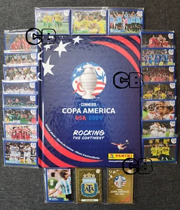 2024 Panini Copa America BLUE PARALLEL SET Complete + HARDCOVER Album US VERSION - Picture 1 of 2