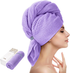 Enveloppe serviette à cheveux en microfibre YFONG pour femmes - turbans à séchage rapide pour longs, épais