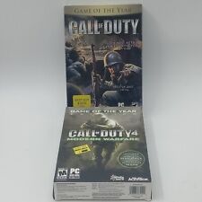 Call of Duty & Call Of Duty 4 Modern Warfare COD PC Big Box CIB Game Of The Year