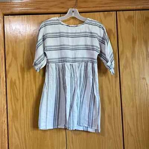 Girls size 12 Crazy 8 brand white with black stripes dress - Picture 1 of 4