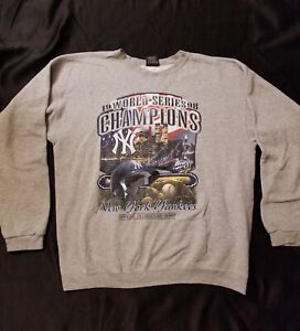 VTG 90s New York Yankees World Series Champs Vintage 1998 LARGE Crewneck Sweater