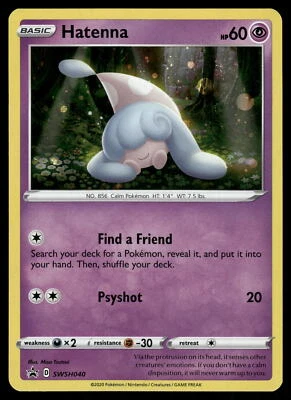 Hatenna NM SWSH040 SWSH: Sword & Shield Promo Cards Pokemon Card - Image 1 of 2