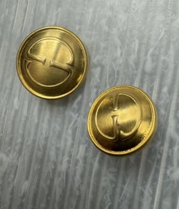 LOTTO/2 BOTTONI vintage GUCCI oro gambo GG - Foto 1 di 12