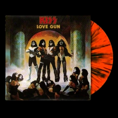 KISS - LOVE GUN - LP Stereo Tangerine/Aqua Splatter VINYL NEW ALBUM - image 1 of 4