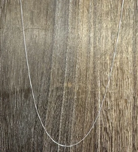 Collana con ciondolo in argento sterling italiano .5MM scatola catena 18" - Foto 1 di 4