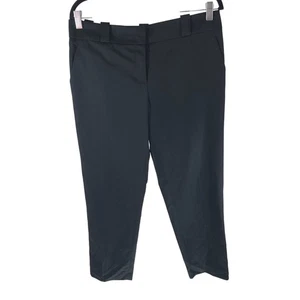 The Row Womens Dress Pants Wool Ankle Crop Black 8 - Picture 1 of 5
