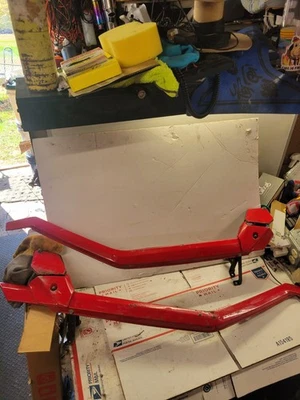 Красные боковые металлические юбки Honda Elite Ch80 с задними подножками - Изображение 1 из 4