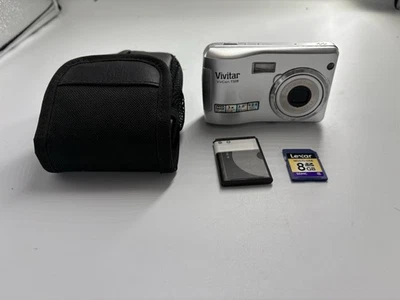 Vivitar Digital Camera Vivicam T328 12.1MP Silver Tested With 8gb Memory Card - Image 1 of 4