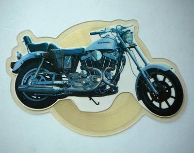 BRUCE SPRINGSTEEN HARLEY DAVIDSON MOTORCYCLE SHAPED PICTURE RECORD Never Played - Image 1 of 2