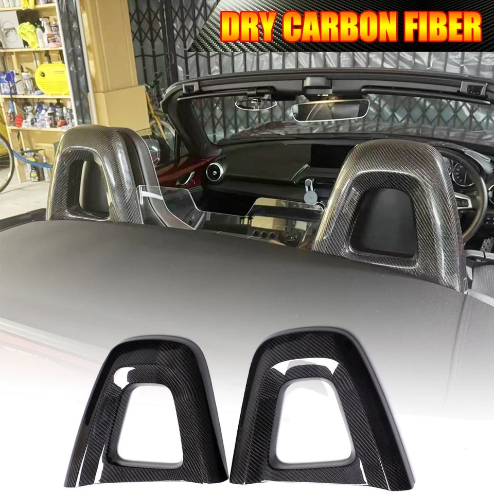 Cubierta trasera de asiento de fibra de carbono seco para Mazda MX5 MX-5 Miata ND 16-24 2 PIEZAS Foto 1 de 4