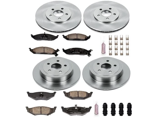 Kit de pastillas de freno y rotor delanteras y traseras para Chrysler Cirrus XT432WM 1995-2000 Foto 1 de 1