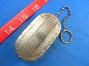 Vintage Phi Beta Bruderschaft Silber Box Schlüsselanhänger versilbert Geld?  Pillen? - Bild 1 von 6