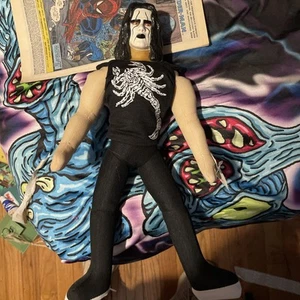 Sting NWO WCW 13” Plush Doll Figure Wrestler Play by Play Vintage 1999 Wwe Wwf - Picture 1 of 1