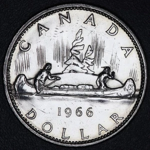 2 x 1966 Queen Elizabeth 11 Canadian silver dollar - 23.2 grams Each coin - Picture 1 of 4