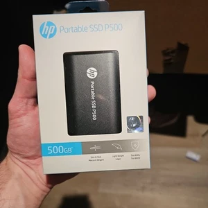 HP P500 500GB Black Portable External Solid State Hard Drive SSD - Brand New - Photo 1/3