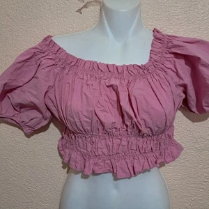 Blusa Top Rosa Recortada Zara Talla S - Imagen 1 de 7