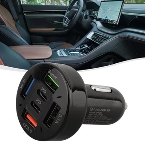 Chargeur Pratique Voiture 1*4*4*6 Cm ABS Alliage Aluminium Noir Chargeur Voiture - Photo 1 sur 12
