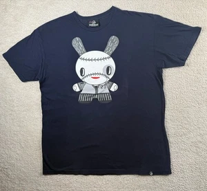 Kidrobot T Shirt Mens XL Aaron Meshon Jordan Baseball 23 Dunny Blue Limited Ed - Picture 1 of 11