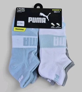PUMA Womens Socks Low Cut Cushioned Mesh Ventilation 6 Pair Shoe Size 5-9.5 - Picture 1 of 2