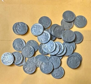 Full Roll of 40 Buffalo Nickels Either Partial Date or No dates - Picture 1 of 1