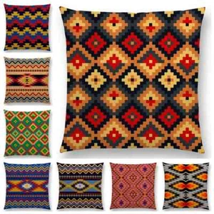 Colorful Aztec Geometric Pattern Pillow Case Tribal Prints Magic Cushion Cover - Picture 1 of 49