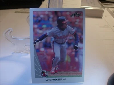 1990 Leaf Baseball  #295 - Luis Polonia - California Angels  90-106 - Image 1 of 2