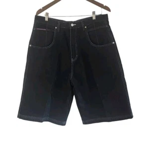 Jordache Vintage Black Shiney Mens Size 36 Shorts Y2K - Picture 1 of 8
