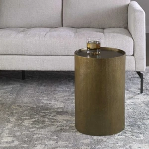 MESA SUPERIOR DE ALUMINIO FUNDIDO ADRINA ESTILO URBANO MODERNO 18" EXTREMO 25114 - Imagen 1 de 3
