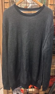 Joop Jeans Men’s Heavy Sweater Two Tone Navy/White Sweatshirt - Designer XXL - Picture 1 of 7