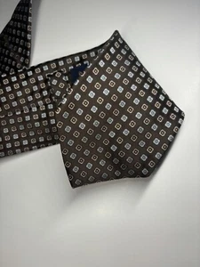 Corbata geométrica marrón Brooks Brothers Makers nueva con etiquetas - Imagen 1 de 8