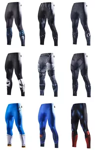 Mens Compression Superhero Bottom Base Layer Leggings Gym Long Running Thermal  - Picture 1 of 21