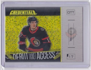2023-24 UD CREDENTIALS DEBUT TICKET ACCESS YELLOW HORIZONTAL SP RIDLY GREIG #194 - Picture 1 of 2
