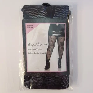 Snake Net Tights Black Sexy Tights, Sz 1X/2X Pantyhose Women Lingerie Partywear - Picture 1 of 2