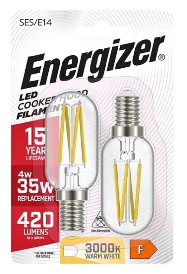 Energizer LED 4W=35W Cooker Hood Extractor Fan Lamp Light Bulb 240v SES E14 - Image 1 of 1