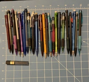 Vintage Mechanical Pencil Lot Skilcraft Papermate Mixed Some Lead & Erasers - Picture 1 of 6