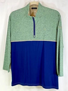 Reynolds Lake Oconee 1/4 Zip Verde Blu Golf Pullover Giacca Uomo XL - Foto 1 di 8