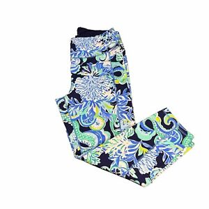 Lilly Pulitzer Womens Leggings Luxletic Multi Color High Rise Pockets Size XL
