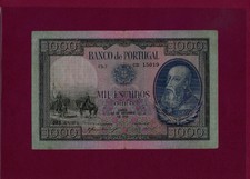PORTUGAL  1000 Escudos 1942 P-156 Very Fine