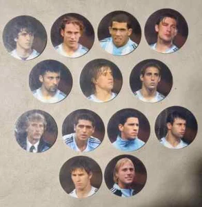 lot 13 pogsMessi, samuel,Tevez Riquelme. Tazos Carrefour World Cup. Germany 2006 - Picture 1 of 5