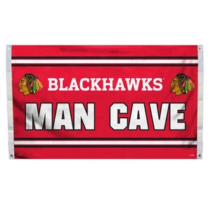 Chicago Blackhawks 3'x 5' Man Cave Flag - 7383 - Picture 1 of 1